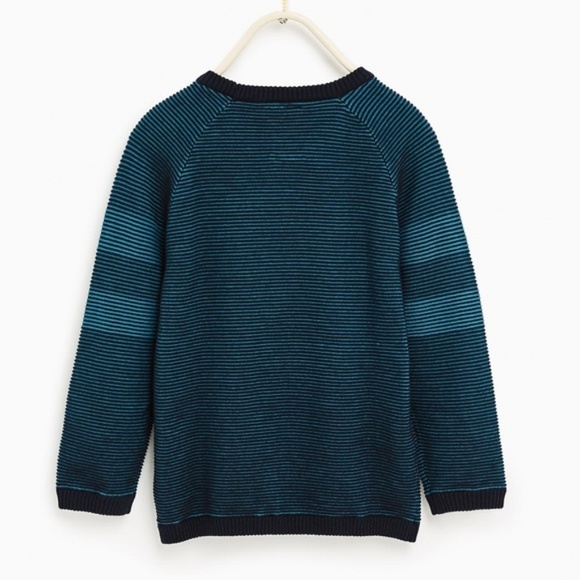 Zara Varsity M Initial Sweater Zara Kids Ribbed - Picture 4 of 6